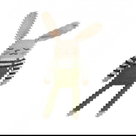 Doudou lapin | Salopette olive - Main Sauvage