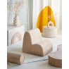 Fauteuil nuage velours | Sucre brun