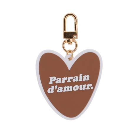 Porte-clés coeur | Parrain d'amour - Atelier wagram