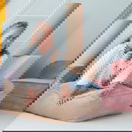 Pouf carré velours | Sucre brun - Wigiwama