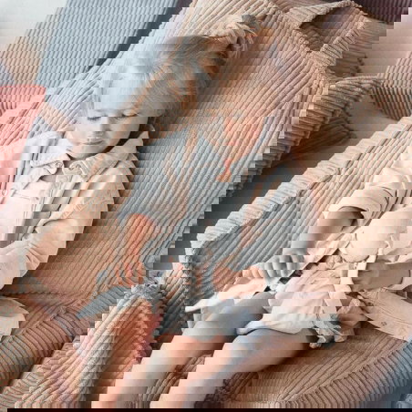 Pouf carré velours | Sucre brun - Wigiwama