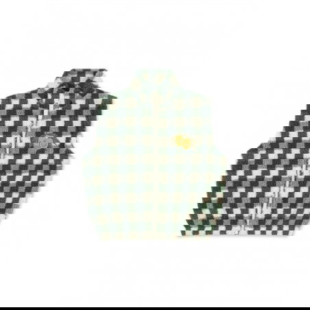 Veste Jody Teddy | Green check - Konges Slojd