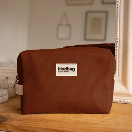 Trousse de toilette Léon | Chocolat - Hindbag