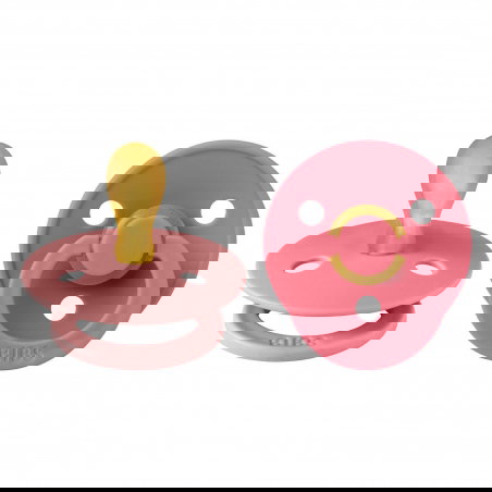 2 Tétines Bibs symétriques colour | Vieux rose et corail - Bibs