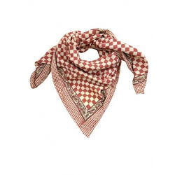 Foulard Grand format | Damier grenat