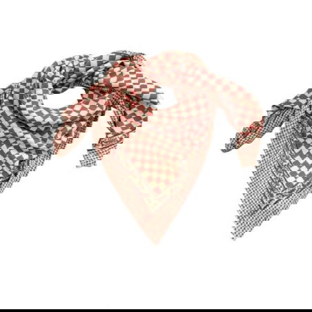 Foulard Grand format | Damier grenat - Bëllemme