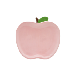 Assiette pomme | Rose