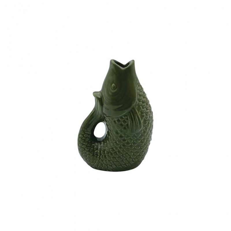Vase céramique Poisson PM | Kaki