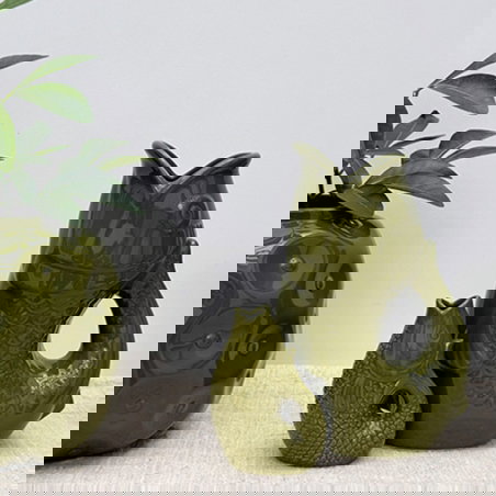 Vase céramique Poisson PM | Kaki - Opjet