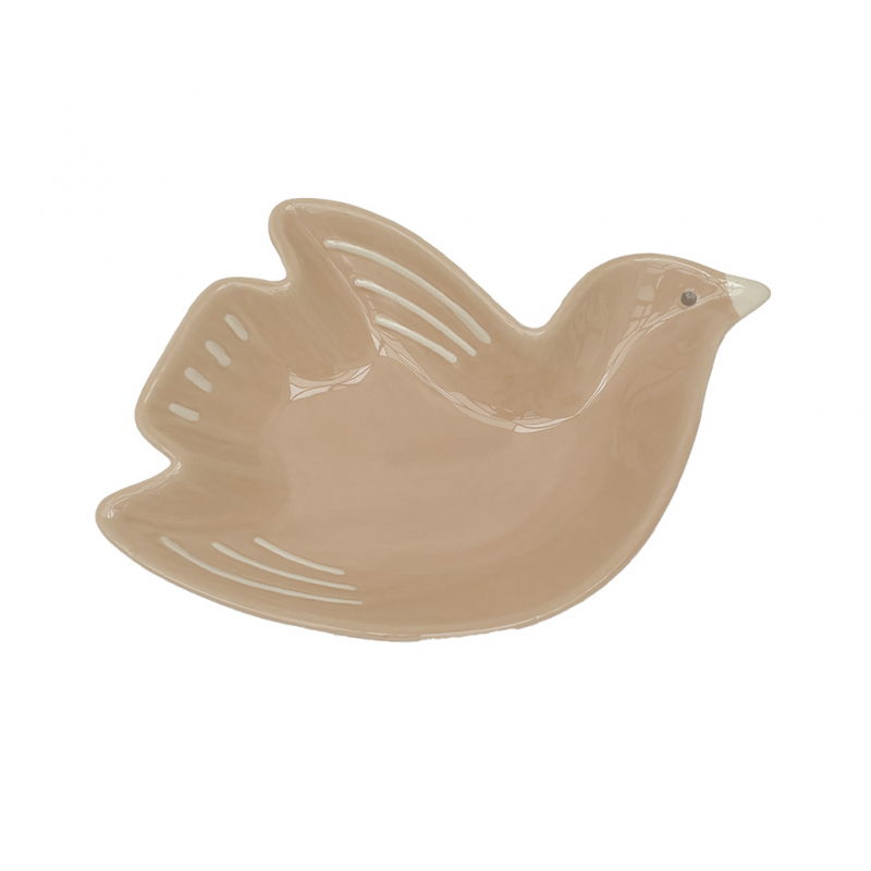 Plat cuicui oiseau Grand | Brun