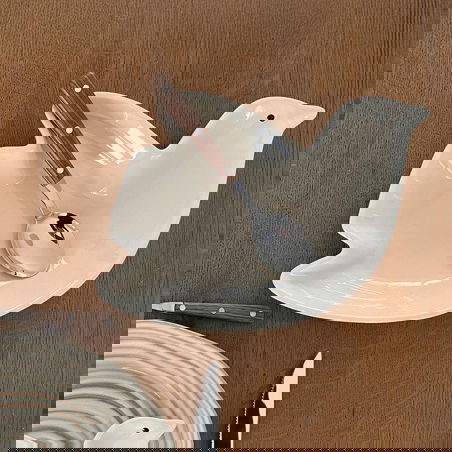 Plat cuicui oiseau Grand | Sable - Opjet