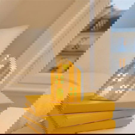 Maisonnette rayée | Marron - Sélection déco