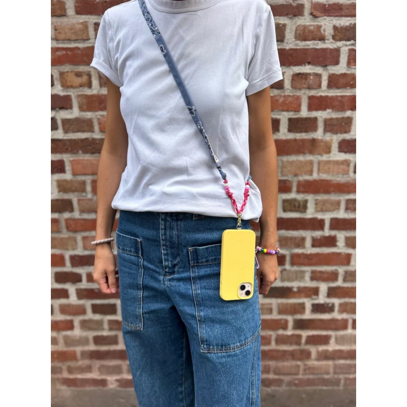 Cordon de téléphone | Bleu chambray