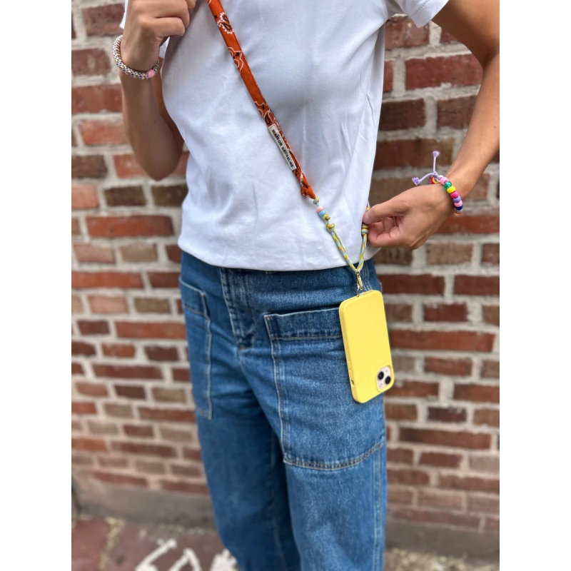 Cordon de téléphone | Orange pêche