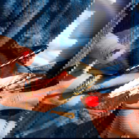 Cordon de téléphone | Orange pêche - Maison Saussure