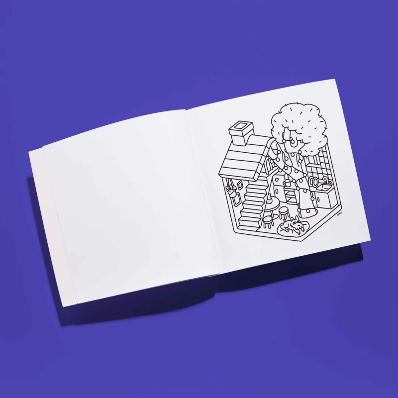 Cozy art coloring book | Tiny house