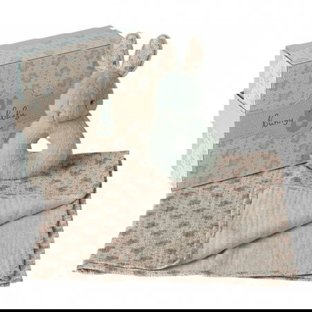 Coffret hochet lapin | Menthe - Maileg