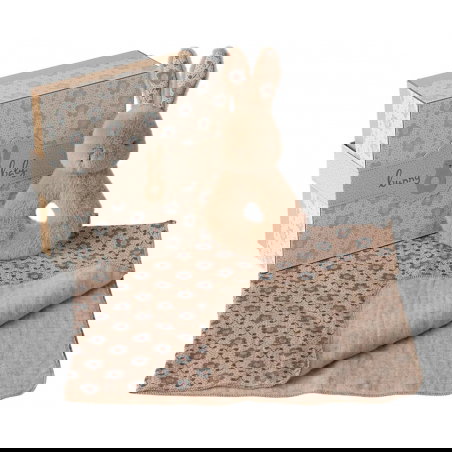 Coffret hochet lapin | Crème pêche - Maileg