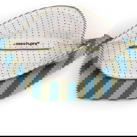 Sac banane | Rayures Olive/Bleu - Rose in April