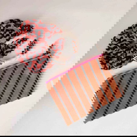 Porte monnaie | Rayures Tennis Ginger - Rose in April