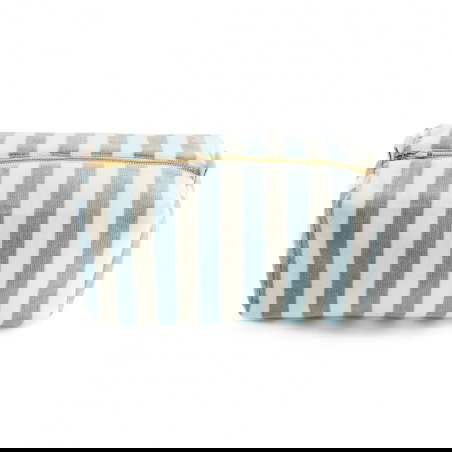 Trousse Vic éponge | Rayures blue cloud - Rose in April