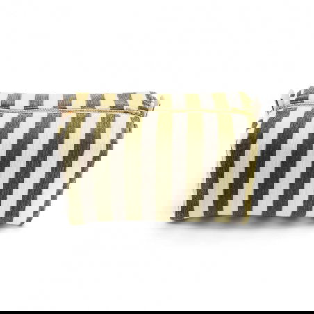 Trousse Vic éponge | Rayures kaki - Rose in April