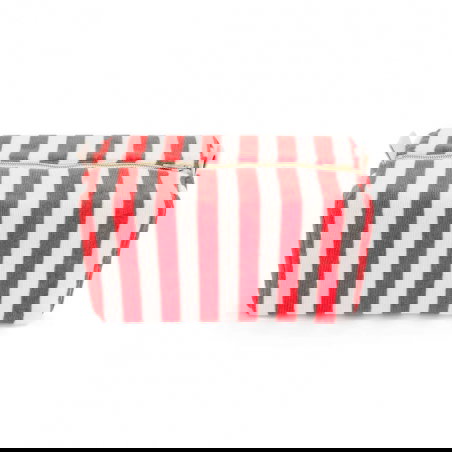 Trousse Vic éponge | Rayures rouge - Rose in April