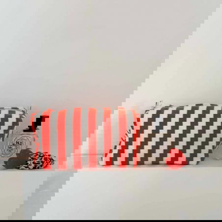 Trousse Vic éponge | Rayures rouge - Rose in April