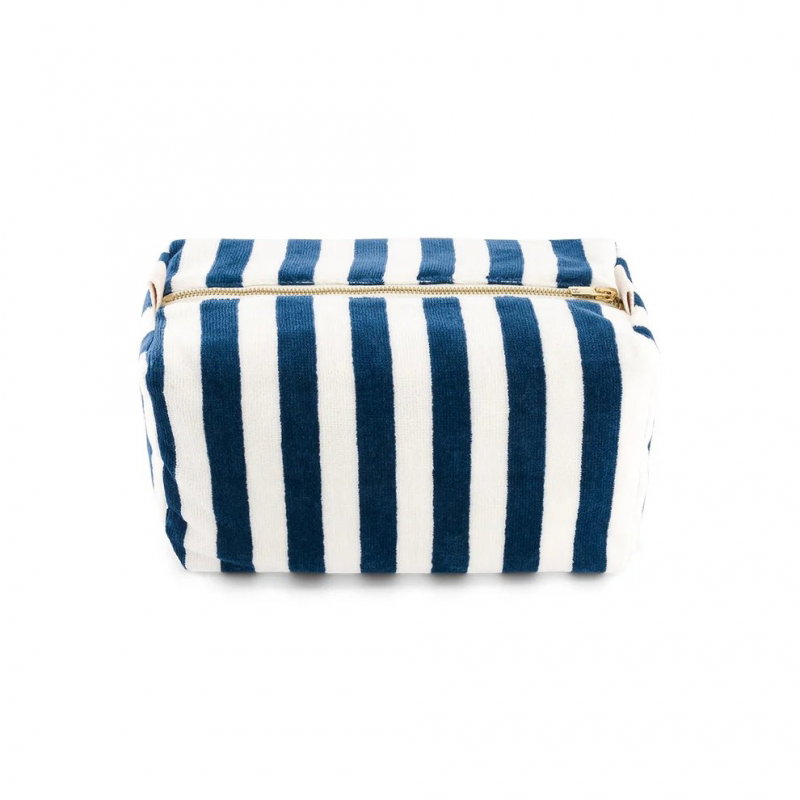 Trousse Vic éponge | Rayures blue midnight
