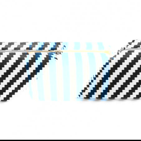 Trousse Vic éponge | Rayures blue midnight - Rose in April