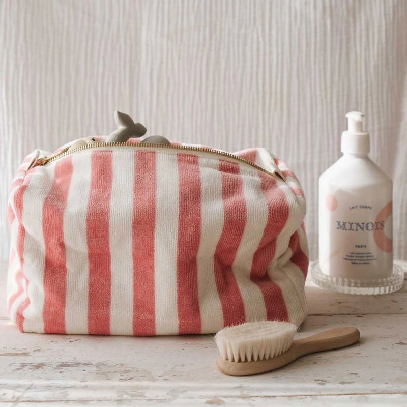 Trousse Vic éponge | Rayures strawberry