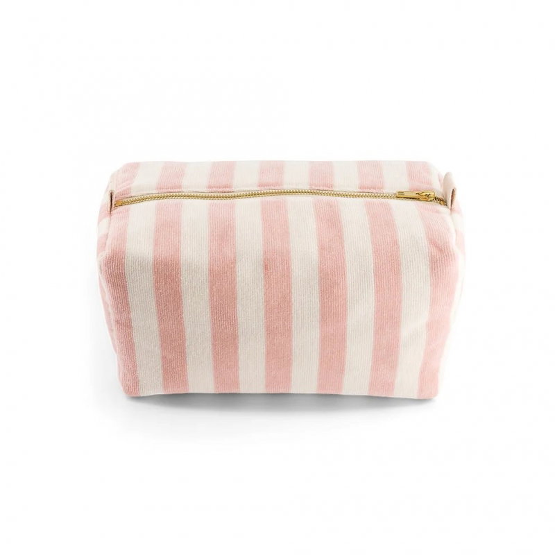 Trousse Vic éponge | Rayures light pink