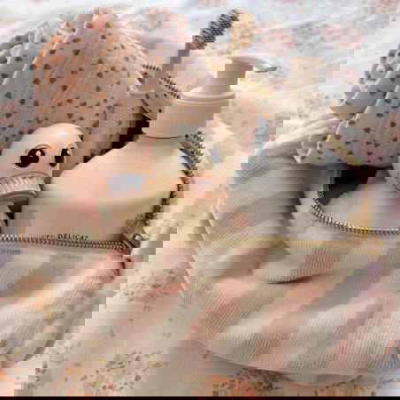 Trousse Vic éponge | Rayures light pink - Rose in April