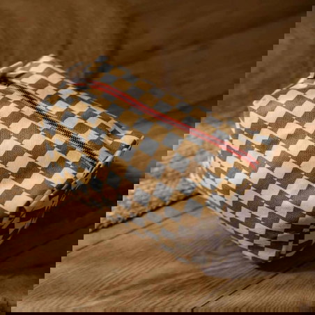 Trousse Vic | Damier ecru/caramel - Rose in April