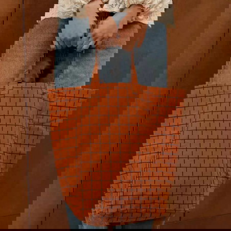 Sac Cabas Elisabeth | Check ginger - Rose in April