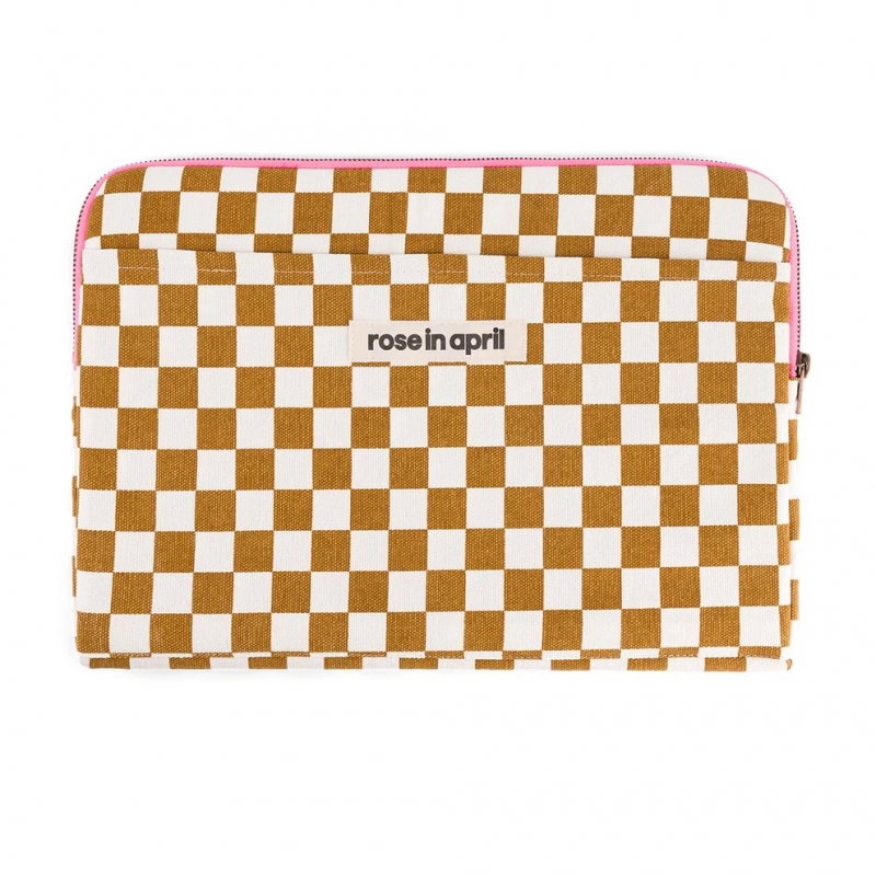 Pochette PC Octave | Damier caramel