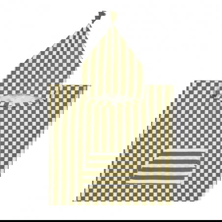 Poncho à rayures 1-3 ans | Kaki - Rose in April