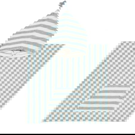 Poncho à rayures 1-3 ans | Bleu - Rose in April