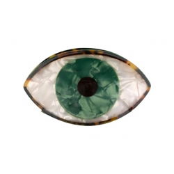 Grande pince à cheveux | Oeil vert