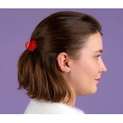 Mini pince à cheveux | Cœur rouge