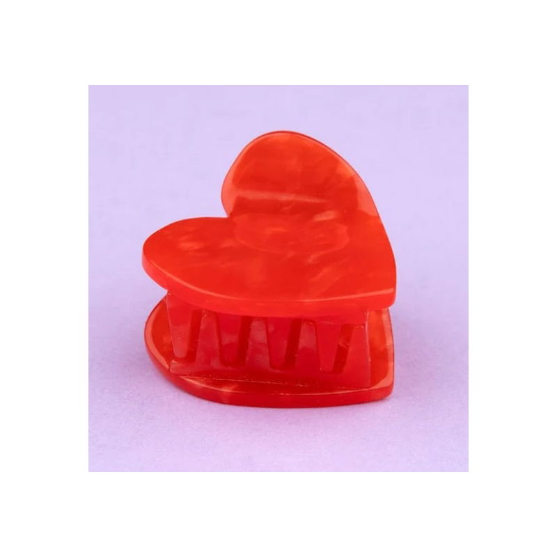 Mini pince à cheveux | Cœur rouge
