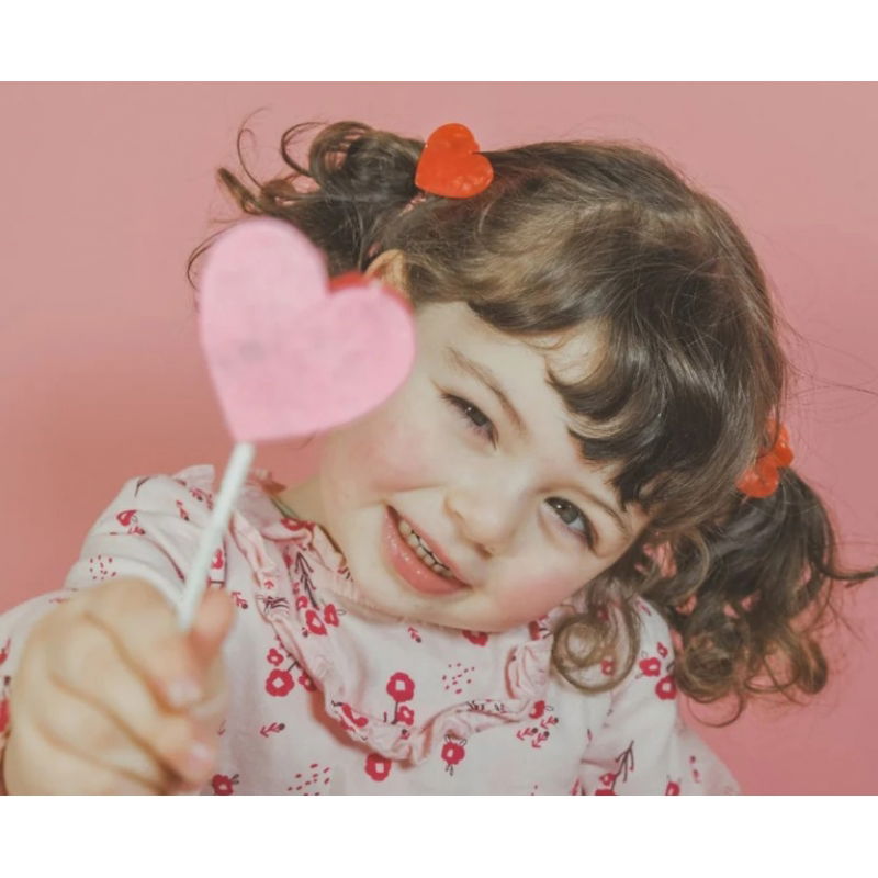 Mini pince à cheveux | Cœur rouge