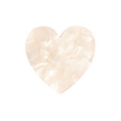 Mini pince à cheveux | Cœur blanc