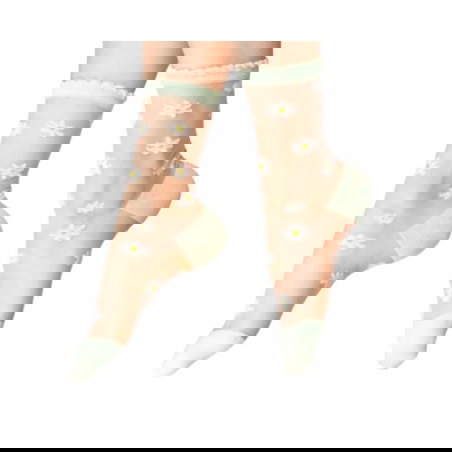 Chaussettes transparentes paquerettes - Coucou Suzette