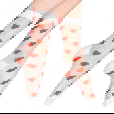 Chaussettes transparentes coeurs - Coucou Suzette