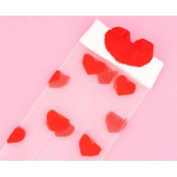 Chaussettes transparentes coeurs