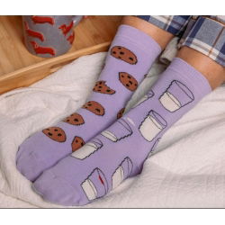 Chaussettes dépareillées cookie et lait