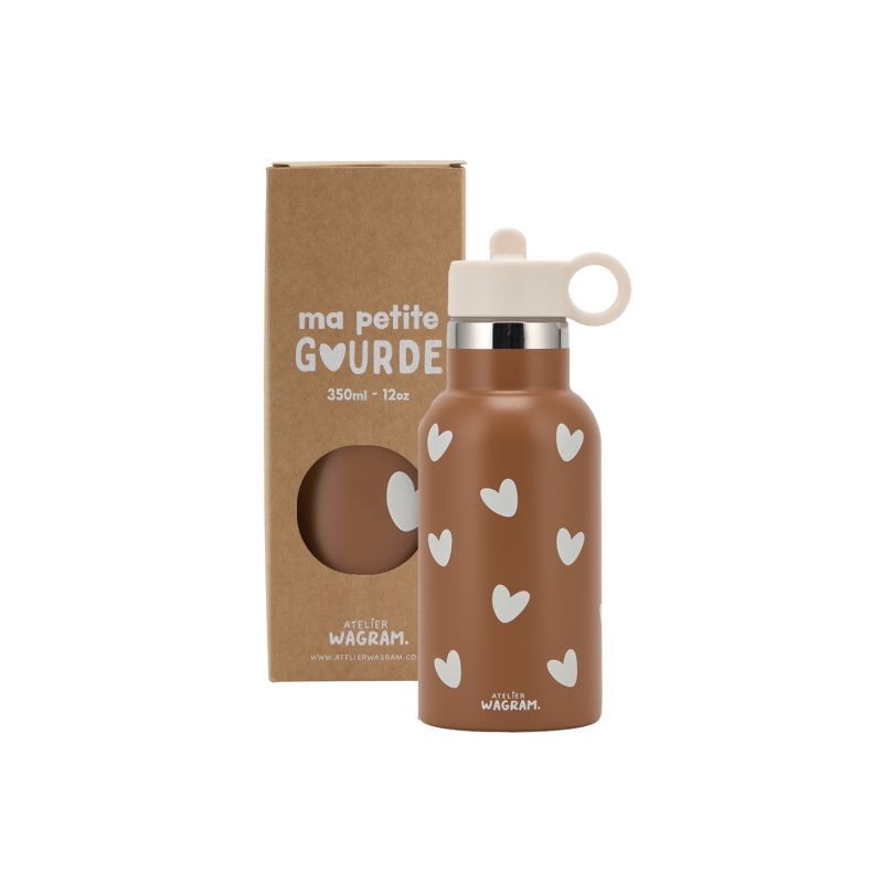 Gourde 350 ml | Coeurs caramel