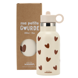 Gourde 350 ml | Coeurs crème