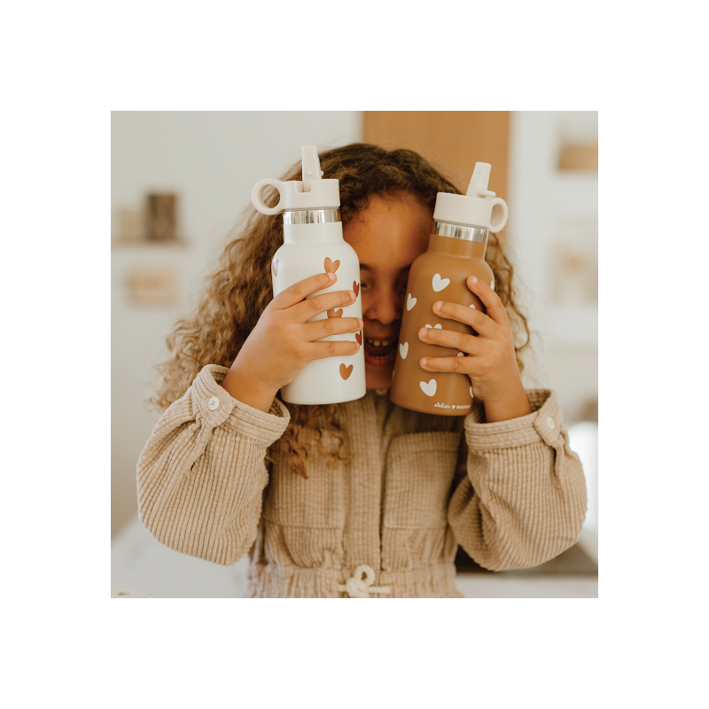 Gourde 350 ml | Coeurs crème
